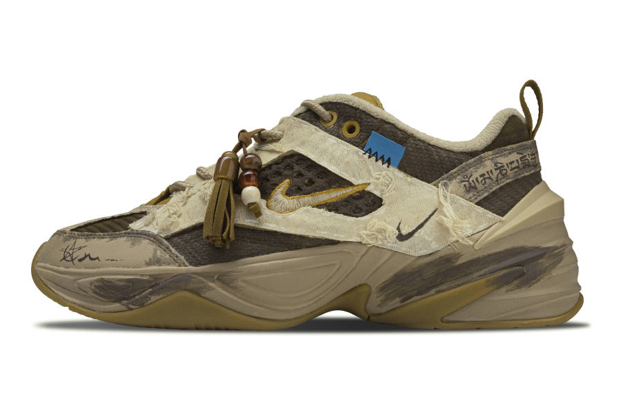Nike Nike M2K Tekno Leather, Textile Abrasion Resistant Slip Resistant Low top Chunky Sneakers Unisex Brown