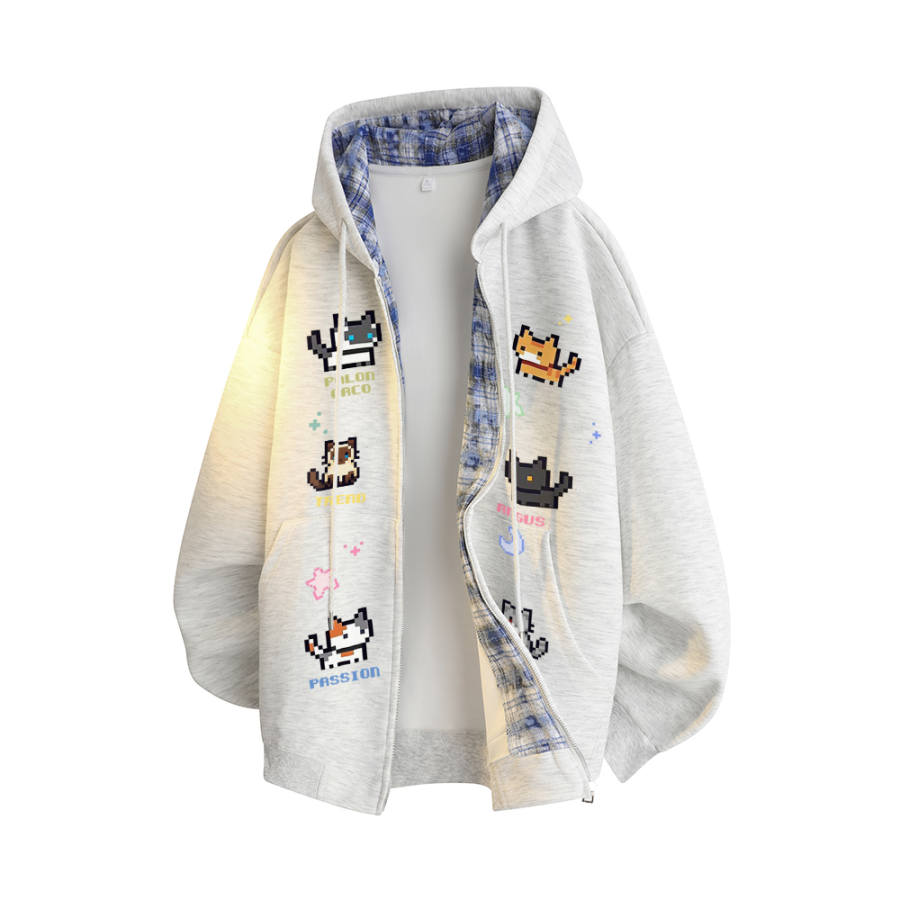 PAL ONGACO Sweatshirts Women's Hooded Moderate Cardigan