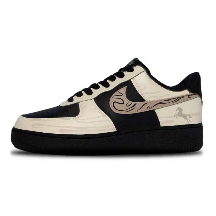 Nike Nike Air Force 1 Leaping Ahead Leather Low top Skateboard Shoes Unisex Beige Brown