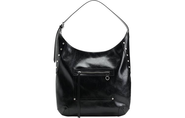 URBAN REVIVO Artificial Leather Shoulder Bag Regular Women's Black