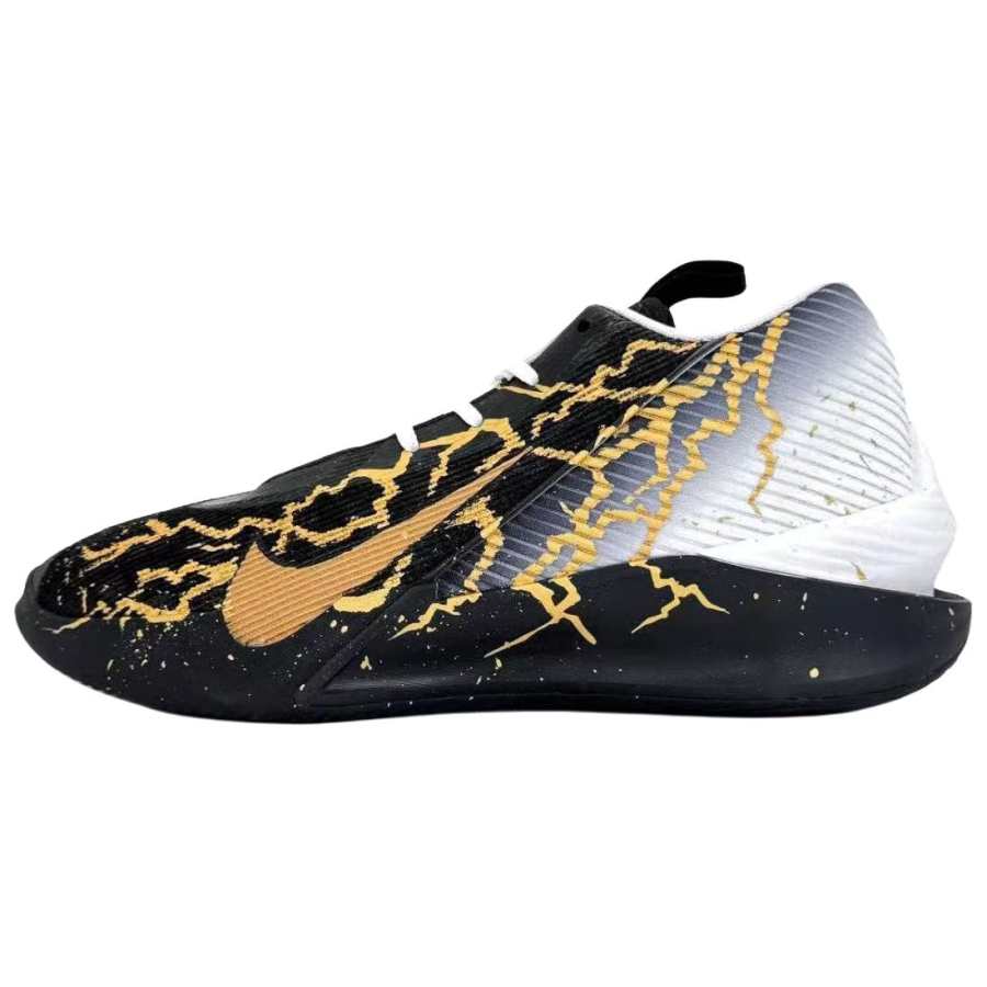 Nike Nike G.T. Jump Academy Fantasia, Neon Lightning Mid top Basketball Shoes Men's Black Gold