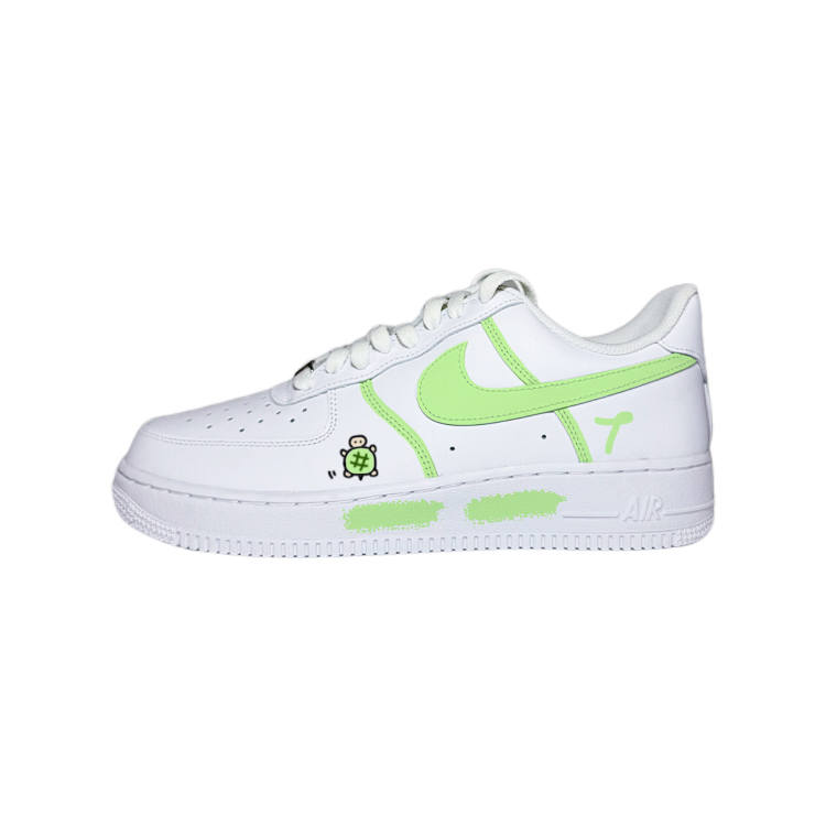 Nike Nike Air Force 1 Turtle Low top Skateboard Shoes Women's White Green