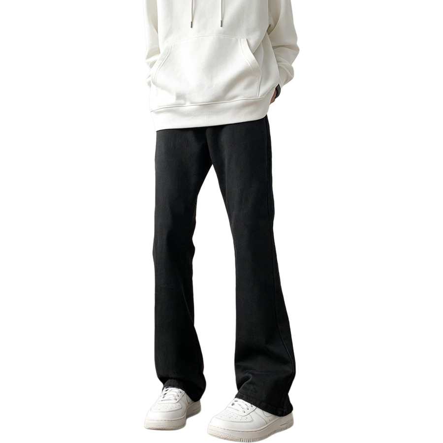 MUSCLETECH Jeans Unisex Thickened And Fleece Lined Straight Fit Pants