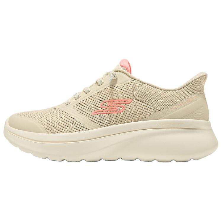 Skechers GO WALK Abrasion Resistant Support Walking Shoes Women's Beige Pink