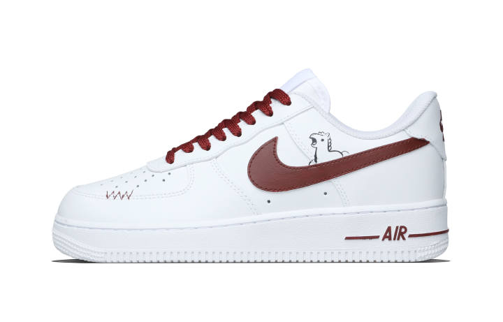 Nike Nike Air Force 1 Milk Tea Hide And Seek Cow Leather Abrasion Resistant Abrasion Resistant Low top Skateboard Shoes