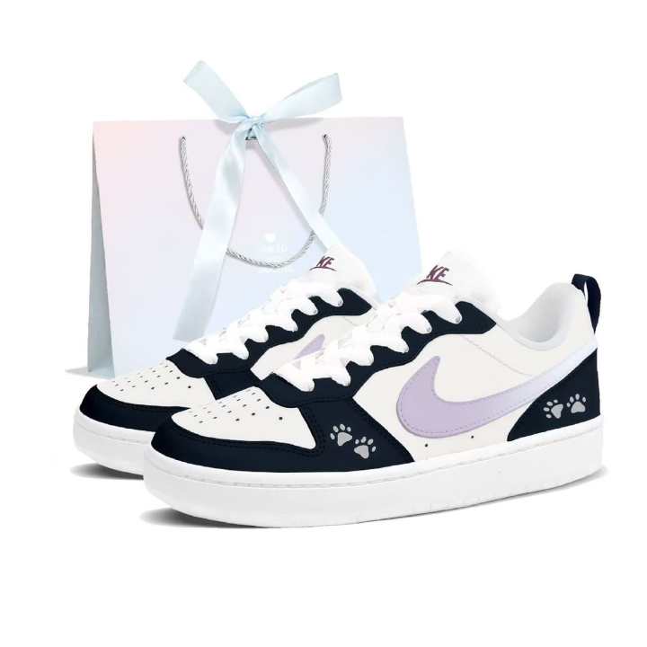 Nike Nike Court Borough Star Purple Paw Slip Resistant, Abrasion Resistant, Breathable