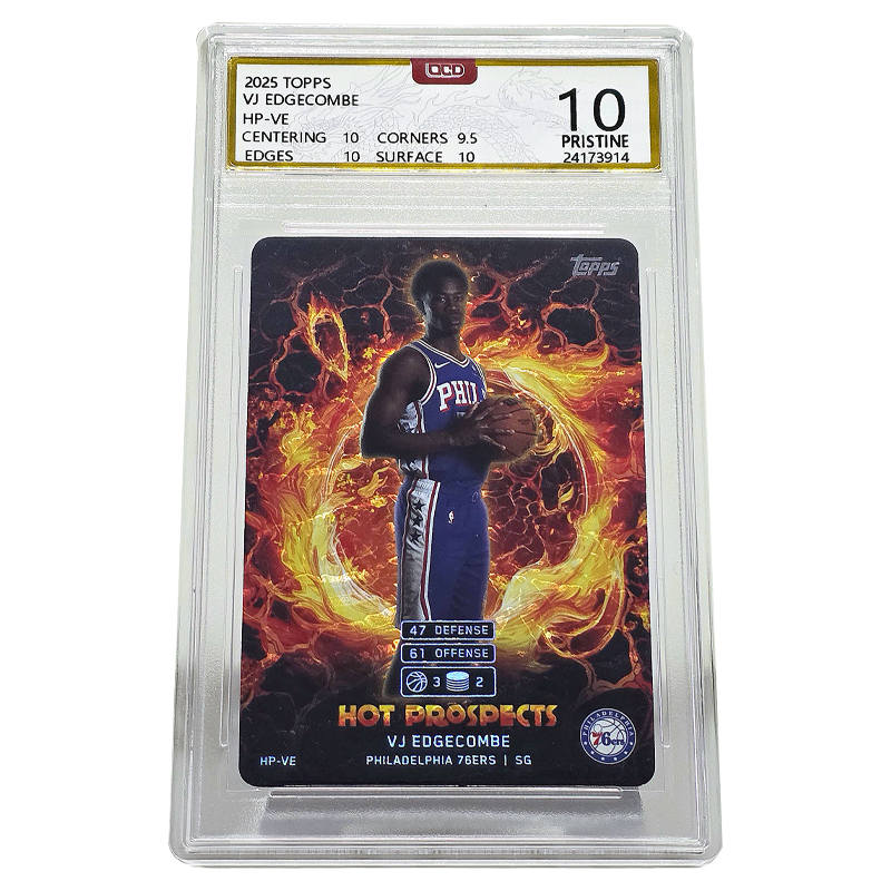 Topps VJ Echukum Star Card, 2025 Draft, 76th Overall Pick, Rookie Year Fiery Flame Special Card Graded Cards 1 Pc