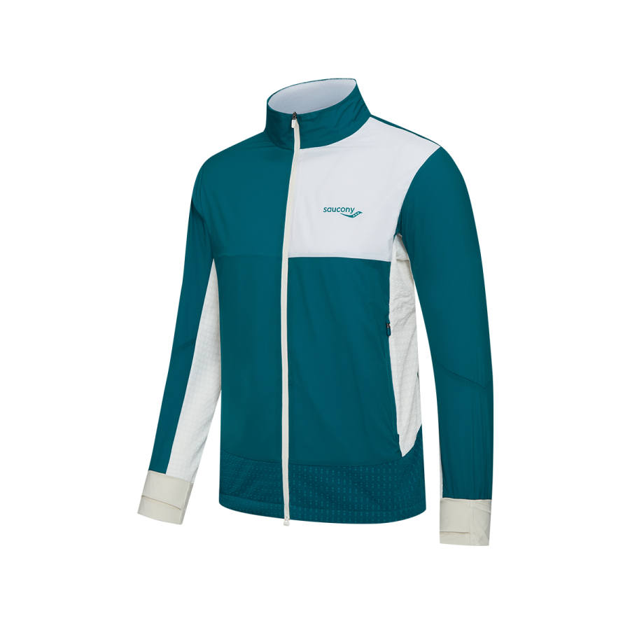 Saucony Jackets Men's Coral Blue Stand Collar Moderate Other
