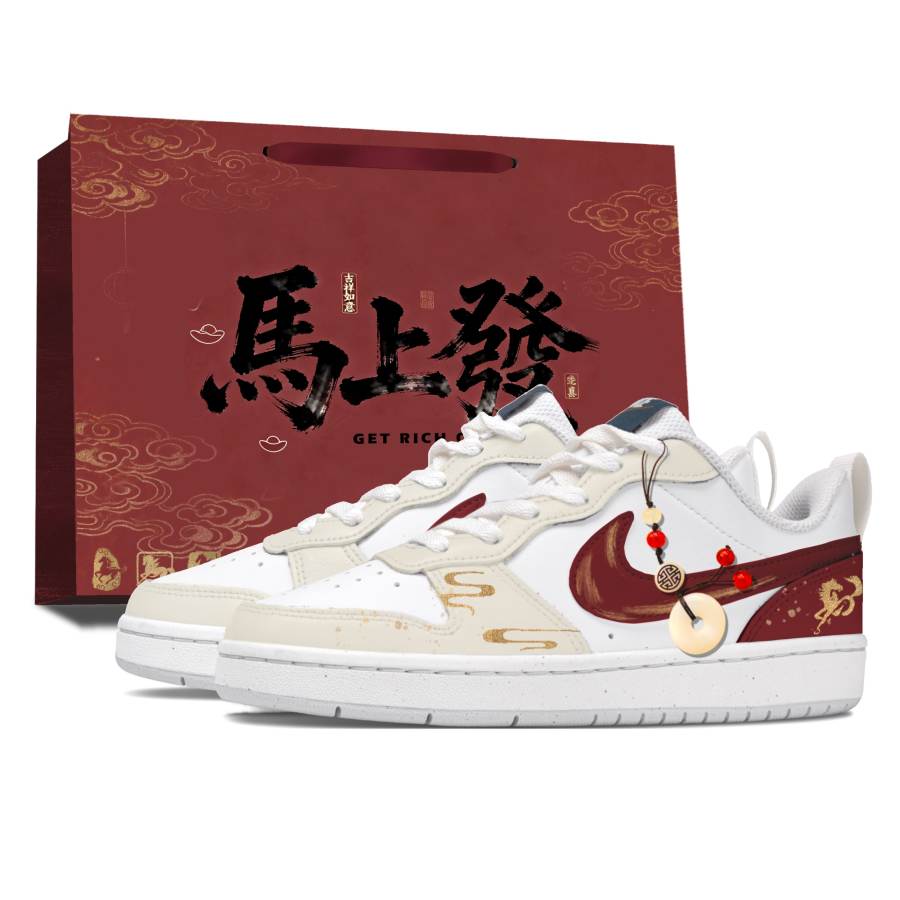 Nike Nike Court Borough Galloping Horse Lingyun Leather Slip Resistant Cushioning Abrasion Resistant