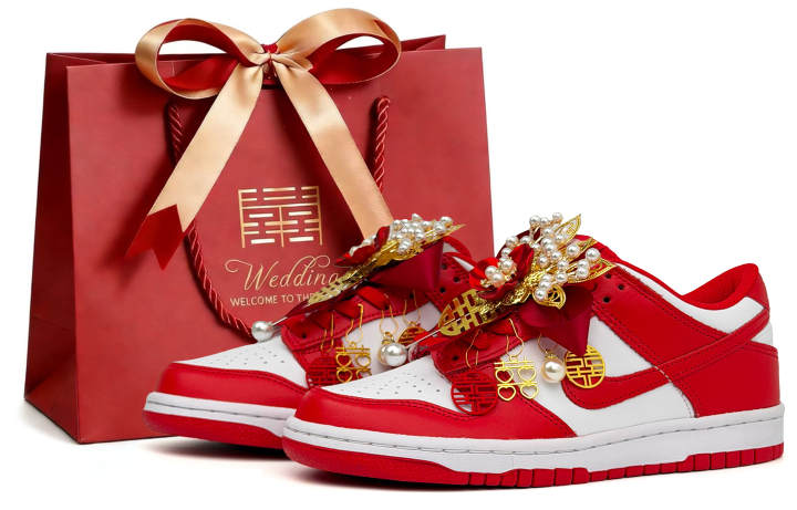 Nike Nike Dunk Wedding Shoes, Match Made In Heaven, New Chinese Style Abrasion Resistant Slip Resistant Low top