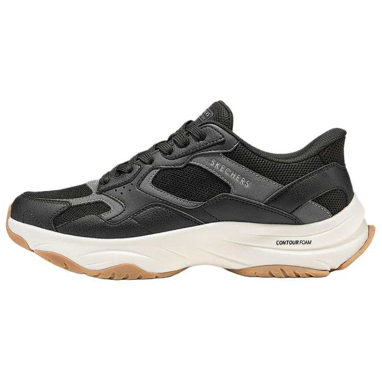 Skechers Street Breathable Support Height Increasing Low top Chunky Sneakers Men's Black