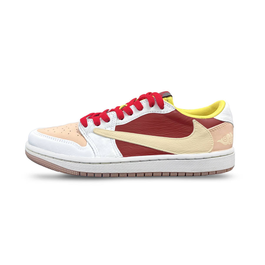 Jordan Travis Scott x Jordan Air Jordan 1 Cloud Pattern, Horse Year CNY New Year Edition Fashion Trend Low top