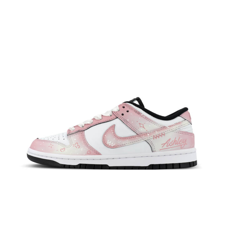 Nike Nike Dunk Gorilla Mischief XJDD Shallow Beach Rhythm Low top Skateboard Shoes Unisex White Pink