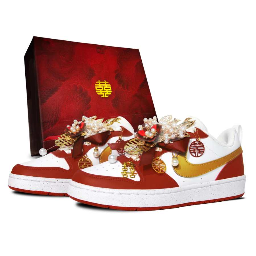 Nike Nike Court Borough Seal The Bond Synthetic Leather Abrasion Resistant Slip Resistant Low top Skateboard Shoes Women's