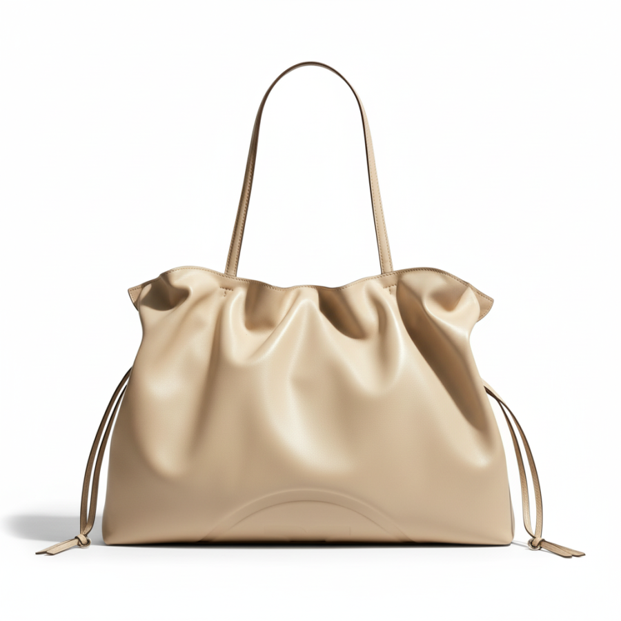 TORY BURCH Ella Artificial Leather Shoulder Bag Large Women's Beige