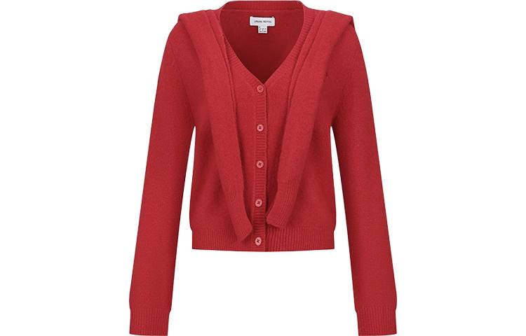 URBAN REVIVO Sweaters Women's Red Hooded Moderate