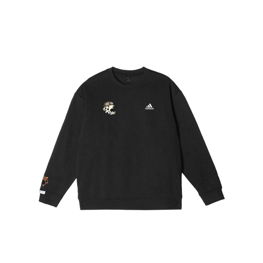 Adidas Adidas LABEL Sweatshirts Unisex Black Crew Neck Moderate Regular