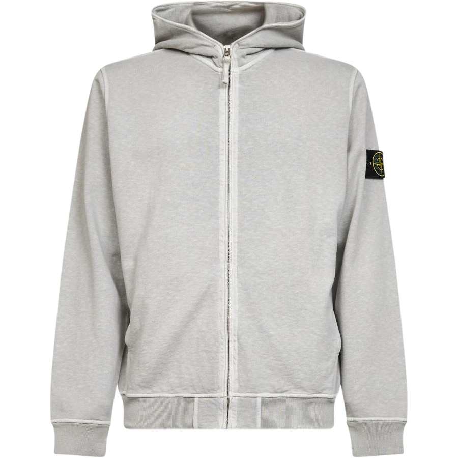 STONE ISLAND Sweatshirts Men's Pearl Gray Hooded Non Detachable Moderate
