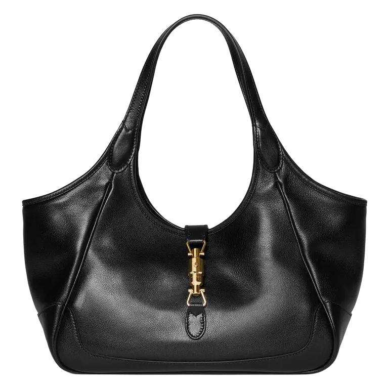 GUCCI Cow Leather Handbag Small Women's Black