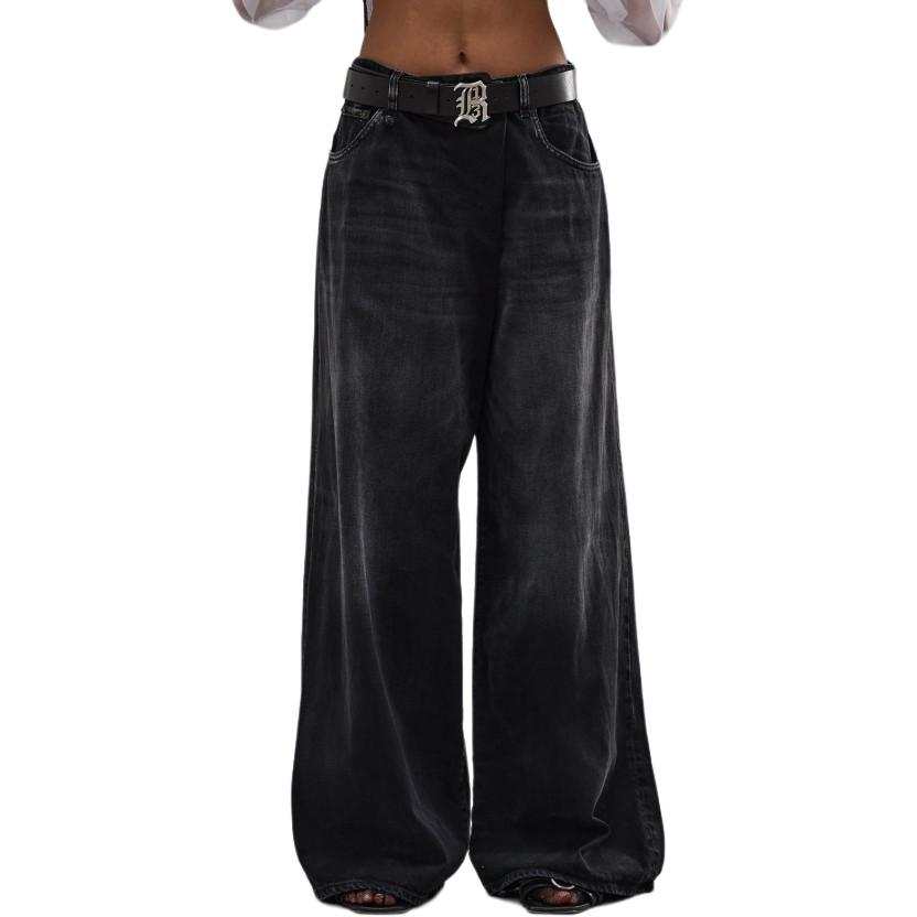 R13 Jeans Women's Black Moderate Wide Leg Pants