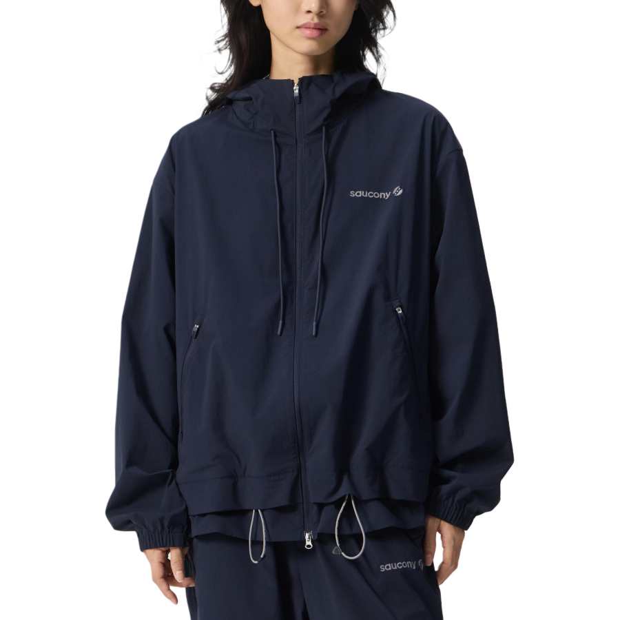 Saucony Jackets Unisex Electronic Blue Hooded Non Detachable Moderate Other