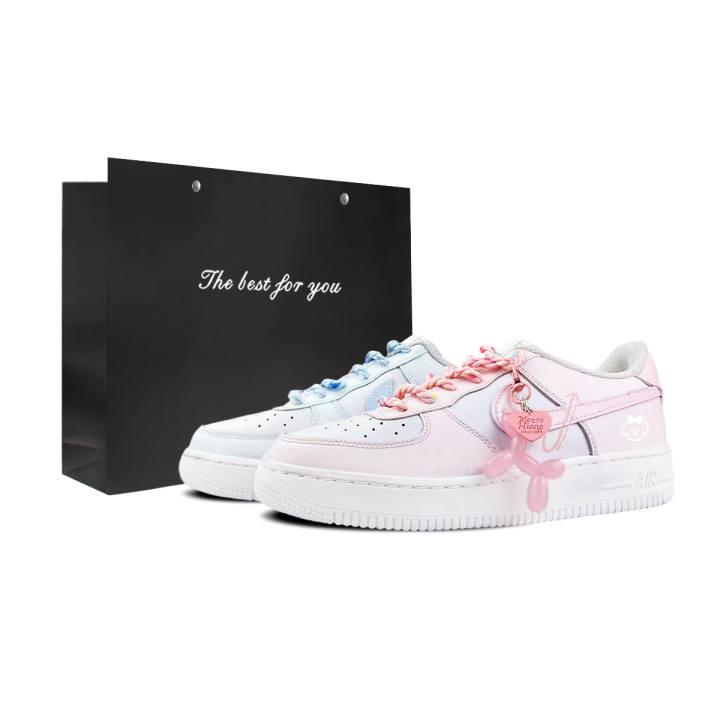 Nike Nike Air Force 1 BNK Cloud Puppy Mismatched Low top Skateboard Shoes Unisex