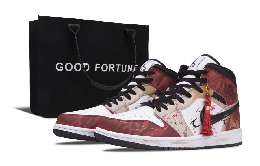 Jordan Jordan Air Jordan 1 Sky Horse Riding On Clouds, Shopping Bag Included Abrasion Resistant Mid top