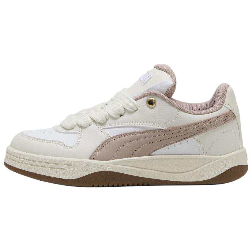PUMA Park Luna Synthetic Leather, Leather Low top Skateboard Shoes Women's White