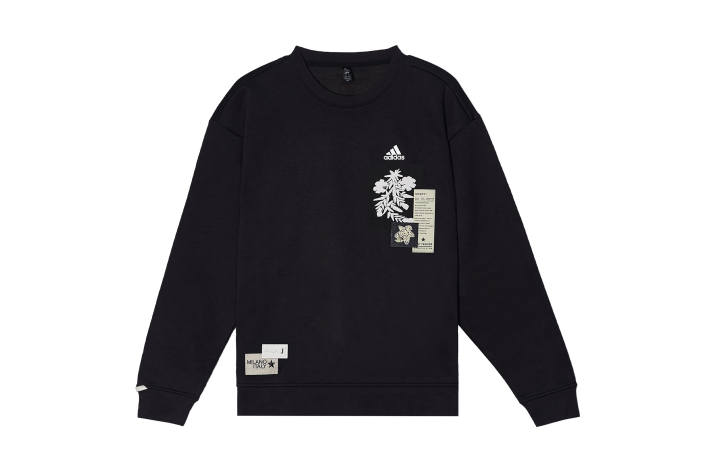 Adidas Adidas LABEL Sweatshirts Unisex Black Crew Neck Moderate Regular