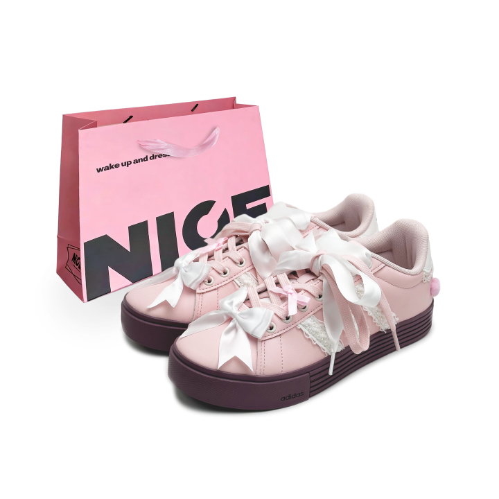 Adidas Adidas Daily 4.0 Low top Skateboard Shoes Unisex White Pink