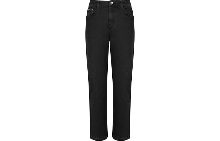 URBAN REVIVO Jeans Women's Jet Black Moderate Slim Fit Pants