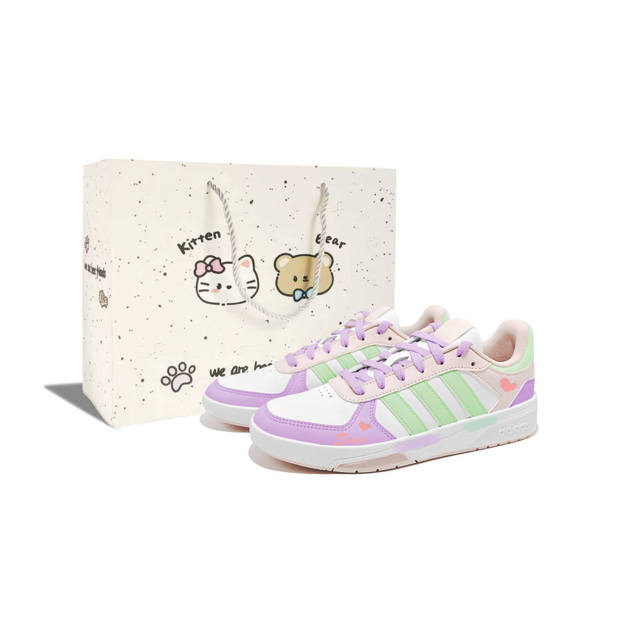 Adidas Adidas COURTBEAT Purple Green Sweet Dream, Sweet Sister, Cute, Good Looking, Fashion Trend, Girlish Style