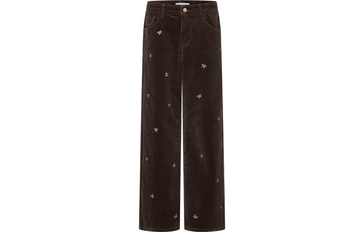URBAN REVIVO Jeans Women's Dark Brown Moderate Wide Leg Pants