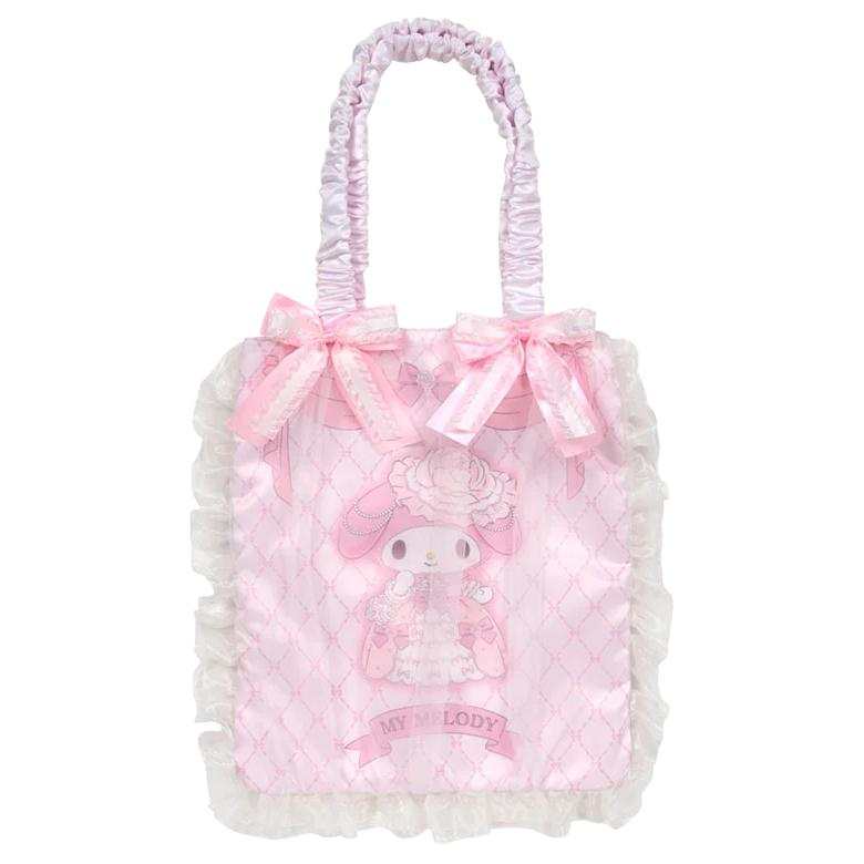 Sanrio Polyester With Cotton Tote Bag, Shopping Bag, Shoulder Bag Women's Pink