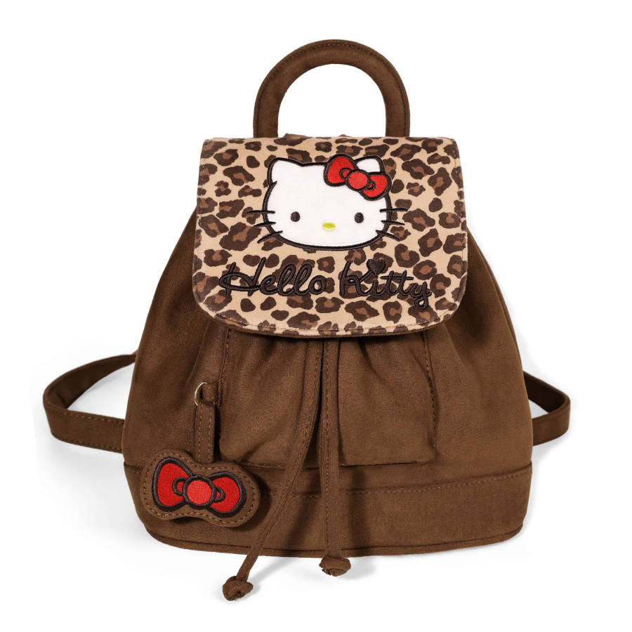 Sanrio Sanrio Hello Kitty Polyester Backpack Regular Women's Maillard Style Brown