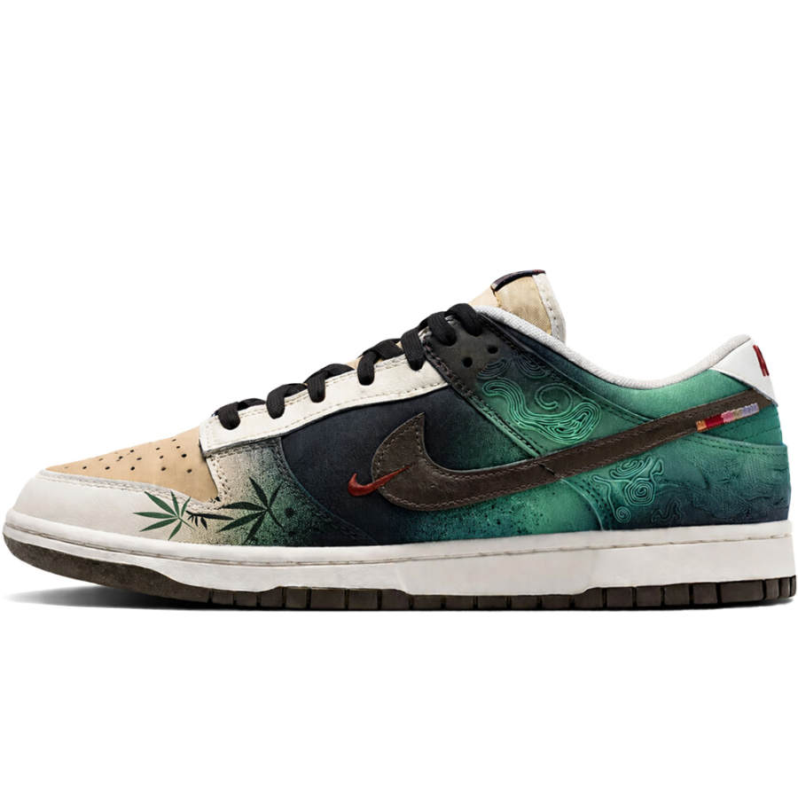 Nike Nike Dunk Pegasus Pack Van Gogh Genesis, Cypress And Pine Leather Low top Skateboard Shoes Men's Green
