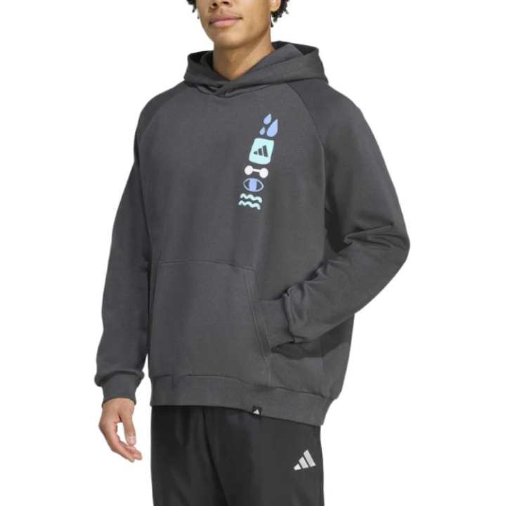 Adidas Adidas Sweatshirts Men's Carbon Gray Hooded Moderate