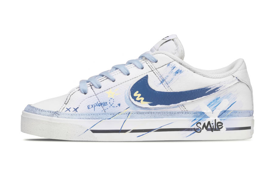 Nike Nike Court Legacy Casual Wear resistant, Lightweight, Breathable, And Non slip. Low top Skateboard Shoes Unisex Blue