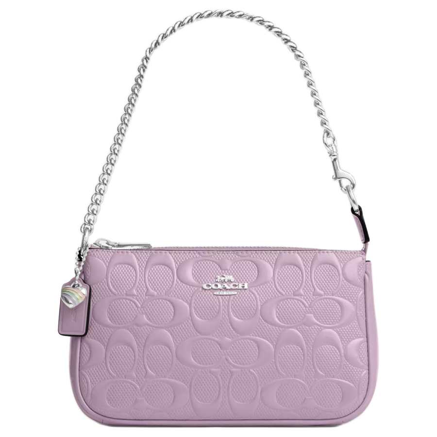 COACH Nolita Pearl Patent Leather Handbag Small Women's Taro Purple