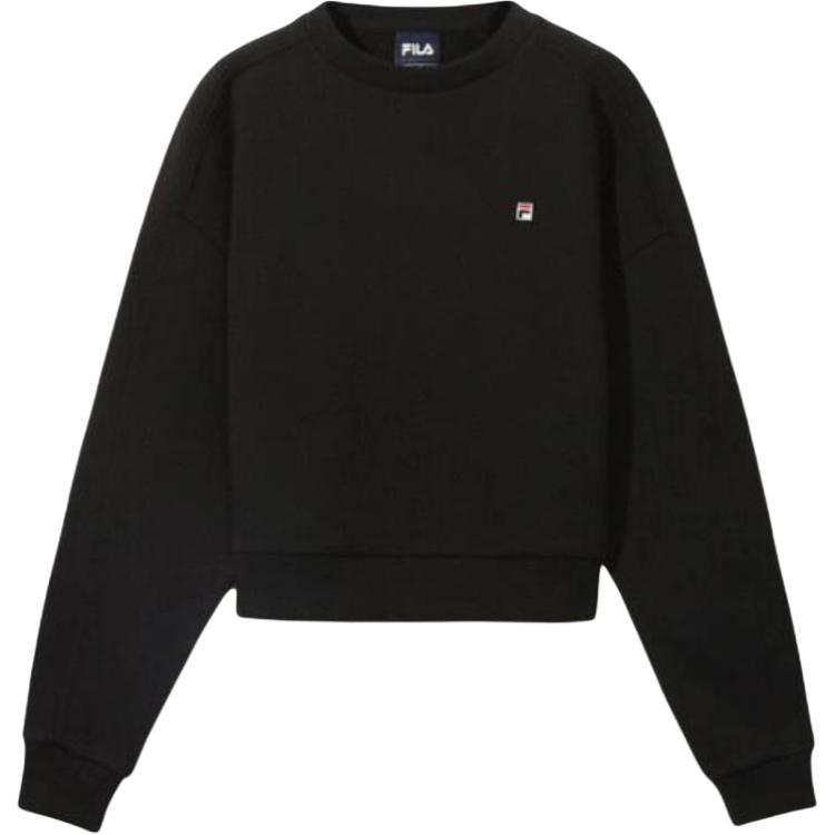 FILA Sweatshirts Women's Black Crew Neck Moderate Regular