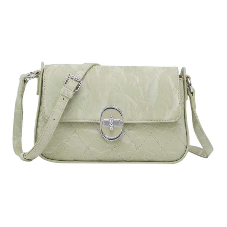 YEARCON Fabric, Synthetic Leather Crossbody Bags Women's Green/Khaki