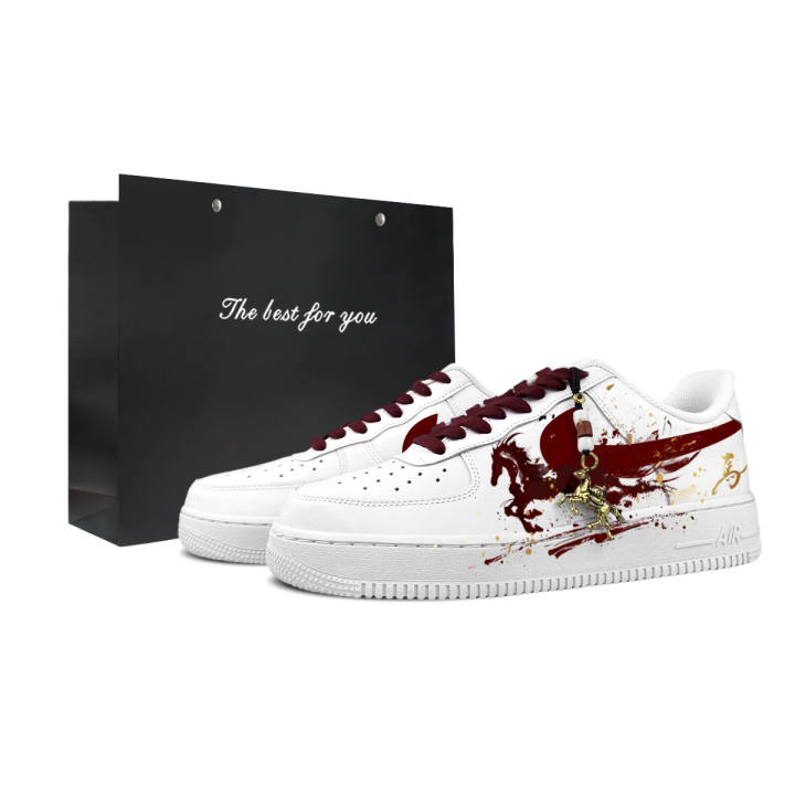Nike Nike Air Force 1 BNK Crimson Ink Flame Horse Low top Skateboard Shoes Unisex