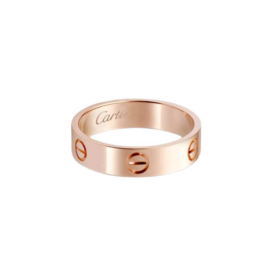 CARTIER LOVE 18K Gold Rings Unisex Rose Gold