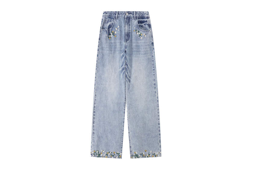 F426 Jeans Unisex Moderate Wide Leg Pants