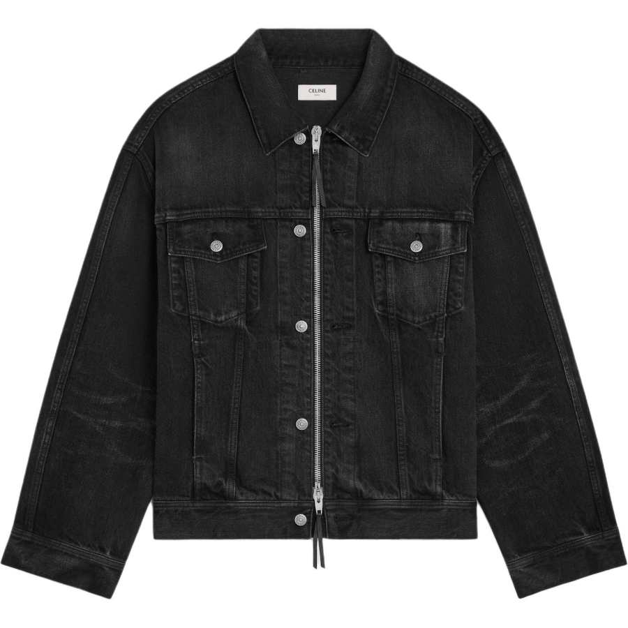 CELINE CELINE Denim Jackets Men's Black Lapel Moderate Other