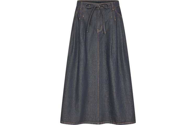 URBAN REVIVO Denim Long Skirt Women's