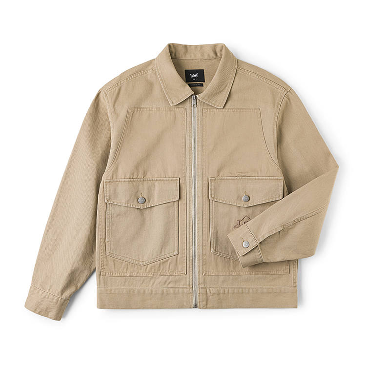 Lee Lee SS26 Jackets Men's Khaki Lapel Moderate Workwear