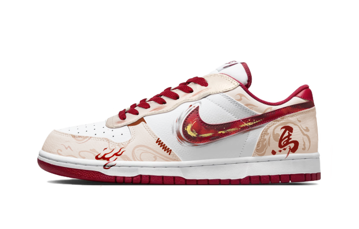 Nike Nike Big Cherry Bomb, Immediate Success Wear resistant And Lightweight Low top Skateboard Shoes Unisex Red White