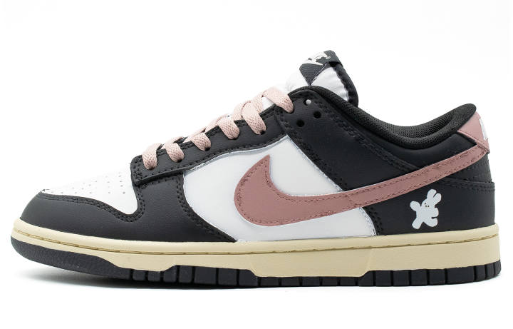 Nike Nike Dunk Skateboard Shoes Men's Low Top Black White Pink