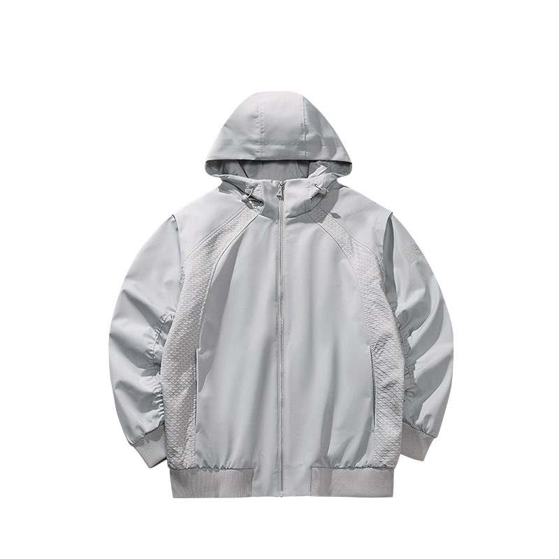 ANTA Jackets Unisex Light Gray Hooded Moderate Workwear